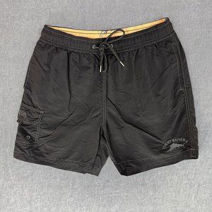 Tommy Bahama Relax Swim Shorts M Medium Lined Outdoor Logo Beach Black Men's
